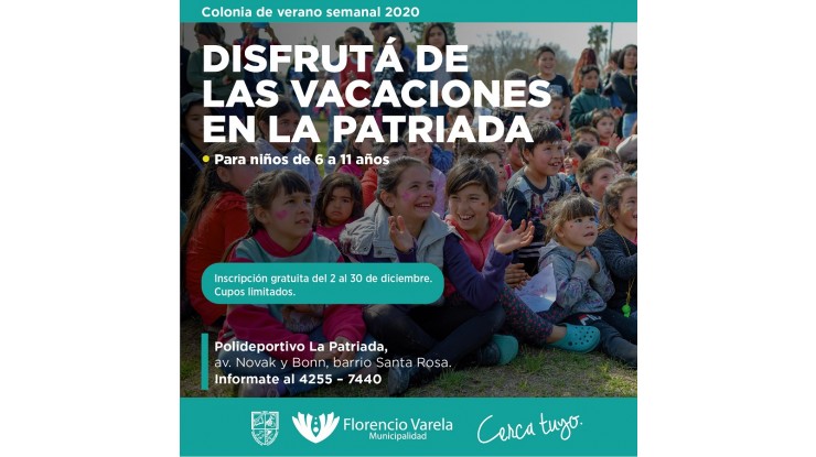 Abren la inscripción para la colonia de verano en La Patriada 